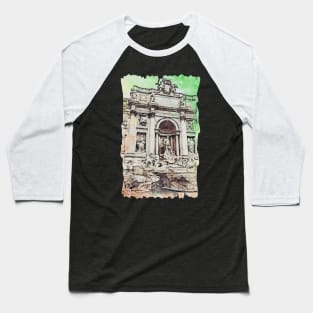 Fontana di Trevi Baseball T-Shirt